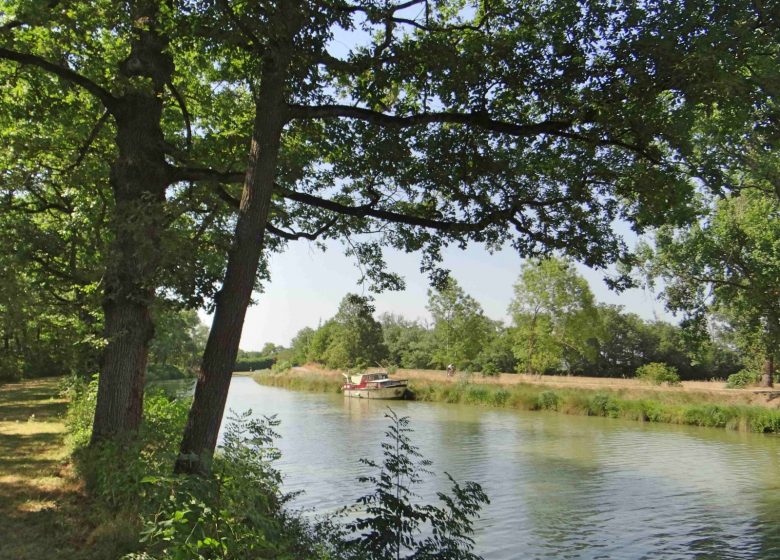 Canal Midi bateau vélo © Lauragais Tourisme